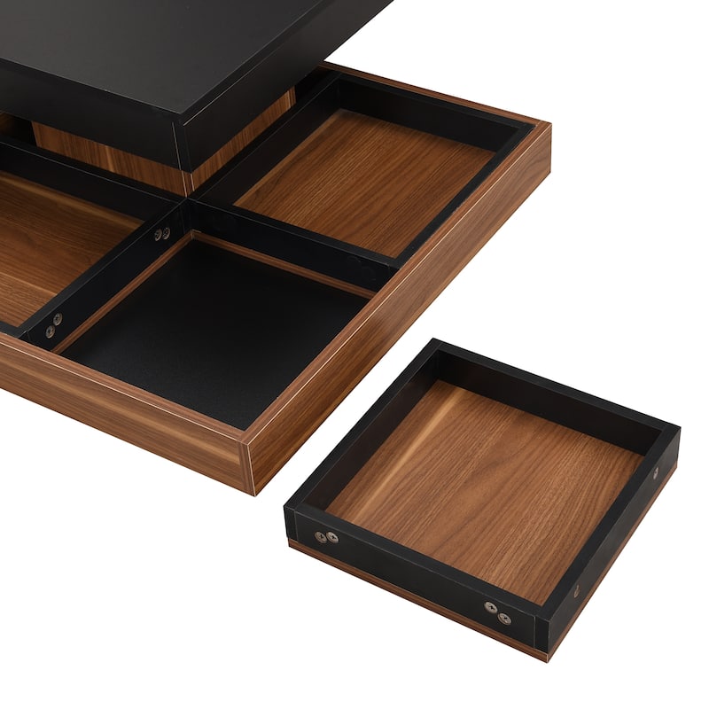 Modern Square Rotating Coffee Table