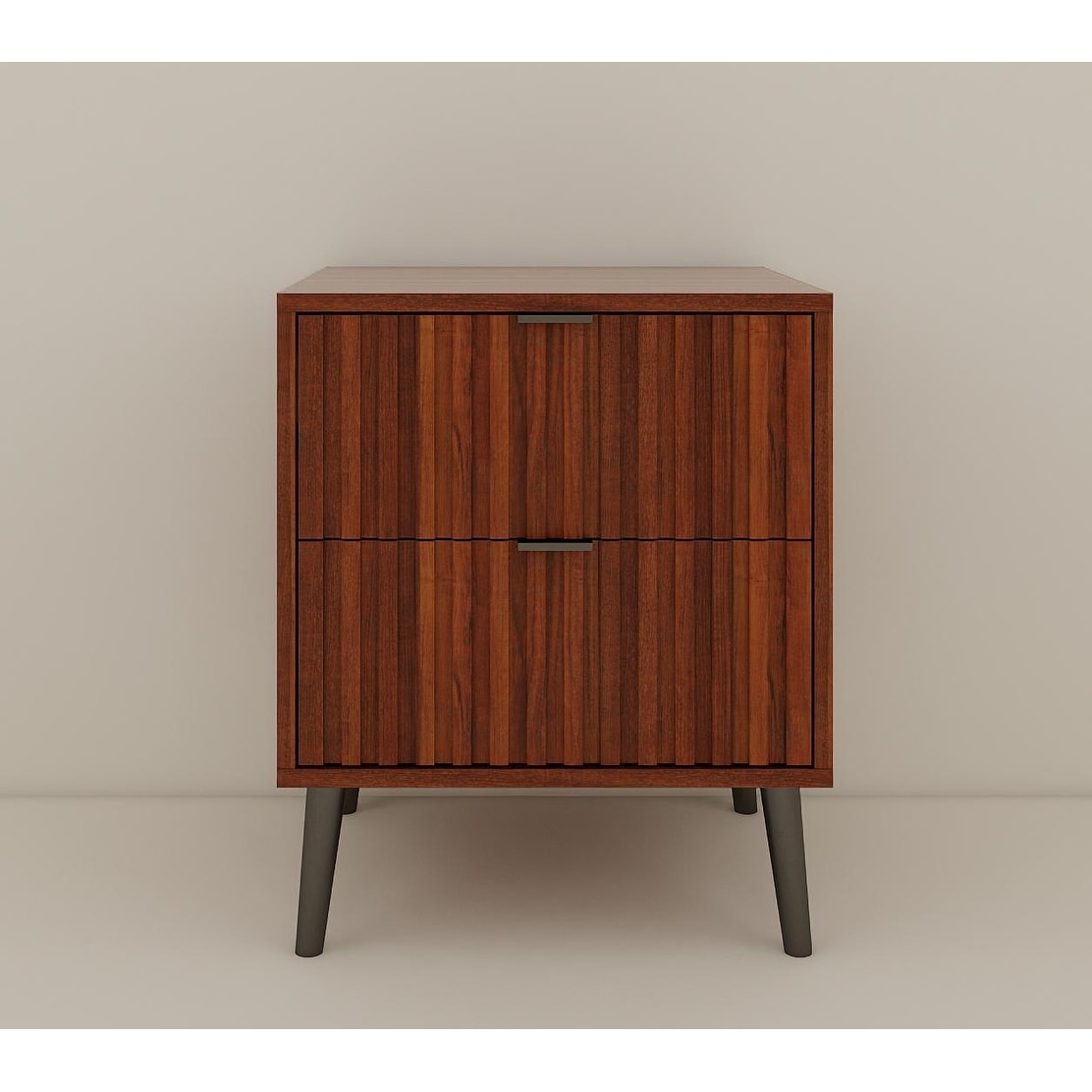 Nightstand Storage Cabinet with Wood Legs, Coffee Table File Cabinet Bedside Cabinet Corner Table Dressing Cabinet