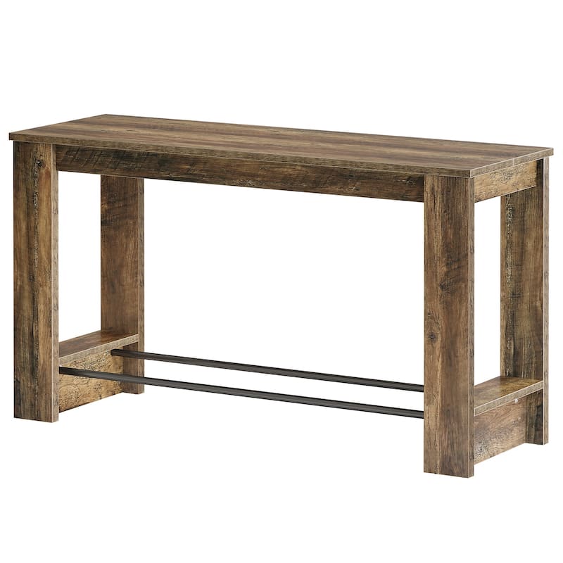 Counter Height Bar Table, Long Pub Table, Home Bistro Restaurant Bar Unit Kitchen Dining Room Accent Pub Desk