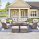 Option Brown Wicker & Beige Cushion
