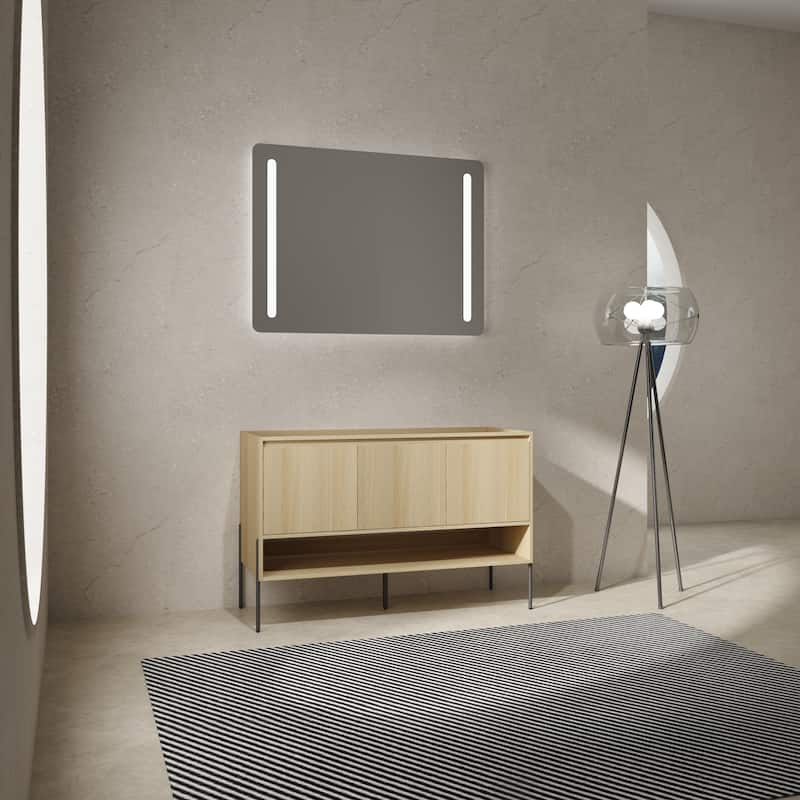 48" Freestanding Bathroom Vanity & 3 Soft-Close Cabinet Doors -Excluding Sink - Oak