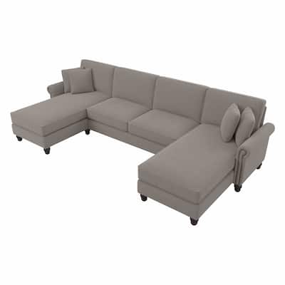 Coventry Sectional Couch with Double Chaise Lounge by Bush Furniture
