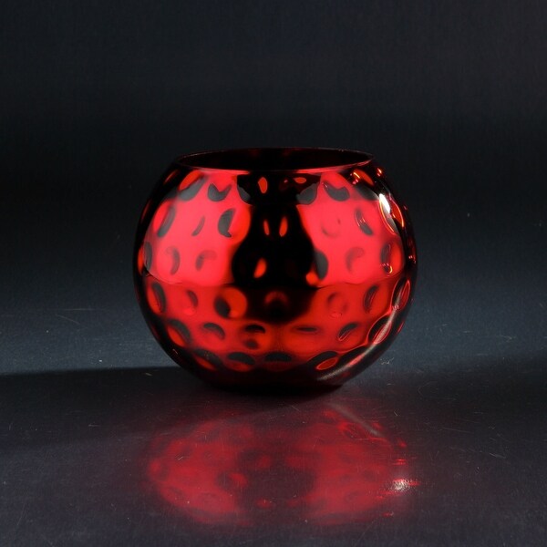 Shop 6 5 Red Bubble Bowl Glass Vases Tabletop Decors Ships To