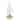 10.5" White Ceramic Tree with Wood Base Christmas Decoration