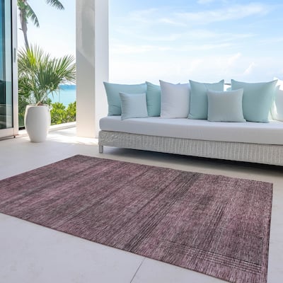 Machine Washable Indoor/ Outdoor Chantille Contemporary Imprints Rug