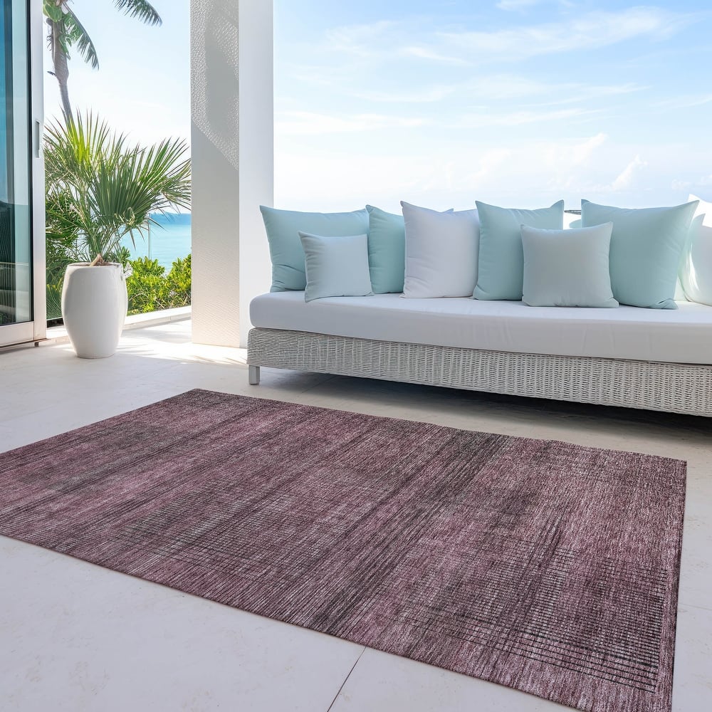 Machine Washable Indoor/ Outdoor Chantille Contemporary Imprints Rug