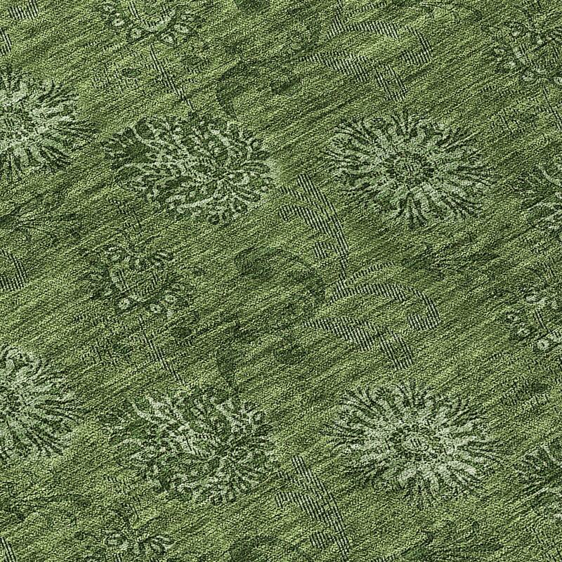 Machine Washable Indoor/ Outdoor Chantille Floral Burst Rug