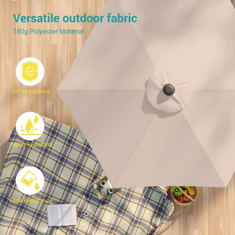 Bonosuki 7.5-foot Waterproof Sunshade Canopy Patio Umbrella