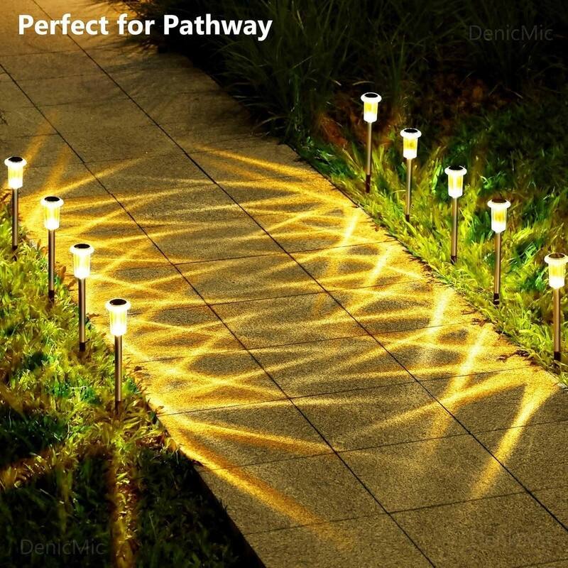 Solar Lights Outdoor Pathway Lights 6000K LED Waterproof