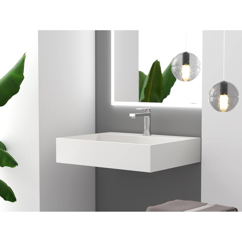 Juniper Stone Solid Surface Wall-mounted Vessel Sink