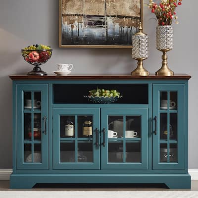 Buffet Sideboard with 4 Doors and Adjustable Shelves