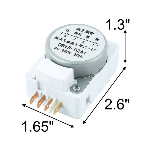 Plastic Shell 220V 50Hz DBY Series 4 Pins Refrigerator Defrost Timer ...