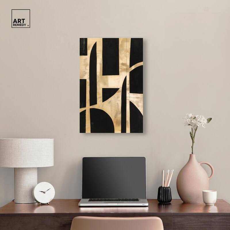 Noir and Gold II Canvas by Art Remedy, Gallery Wrapped