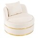 preview thumbnail 55 of 62, 360 Degree Swivel Accent Chair Velvet Modern Upholstered Barrel Chair Over-Sized Soft Chair with Seat Cushion