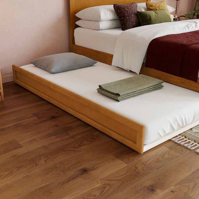 Phoenix Wood Platform Bed with Trundle