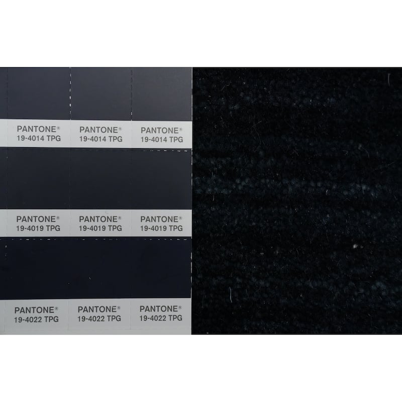 Hand Knotted Oriental 100% Wool Carpet Tribal Animal Pictorial Navy Blue & Blues Gabbeh Area Rug - 8' 10'' X 6' 3''