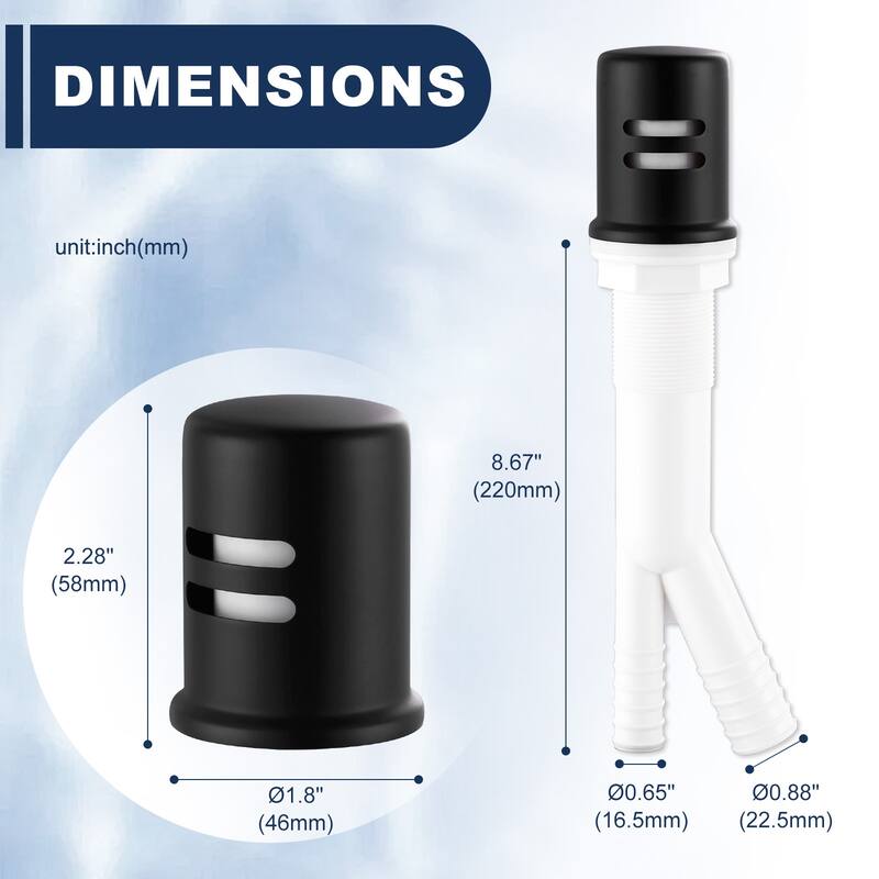 WOWOW Dishwasher Air Gap Cover for Kitchen Sink - N/A