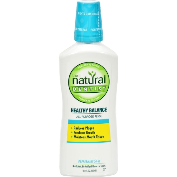 Natural Dentist Healthy Balance All Purpose Rinse Peppermint Sage - 16 fl oz - 7 Pack