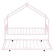 preview thumbnail 18 of 29, Twin Size Metal House Bed with Twin Size Trundle