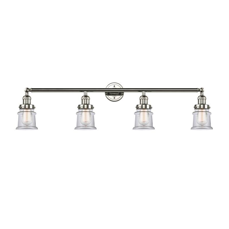 Innovations Lighting Small Canton 4 Light 42" Wide Bathroom Vanity - Polished Nickel / Clear