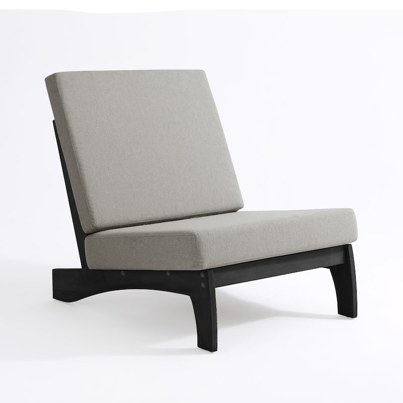 3-piece Outdoor Patio Teak Wood Club Chairs with Side Table