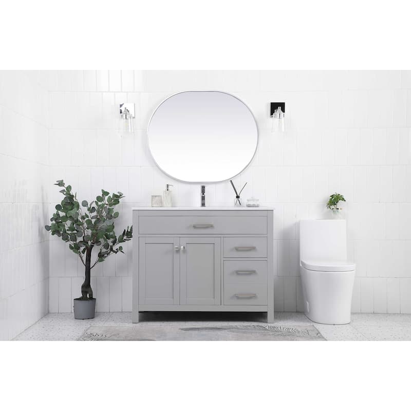 Elegant Lighting VF23342 Lewis 42" Free Standing Single Basin Vanity
