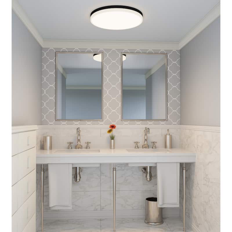 Bellevue QZCF86690 Tubi 20" Wide LED Flush Mount Ceiling Fixture