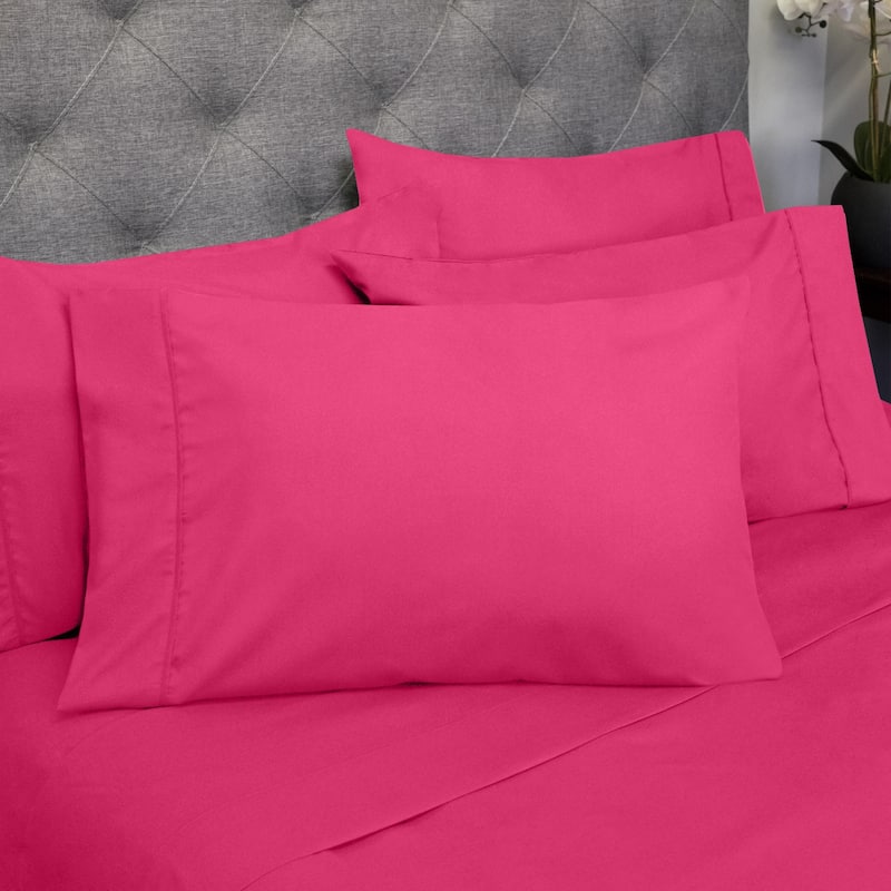 RV Queen 6-Piece Bed Sheet Set - Fuschia