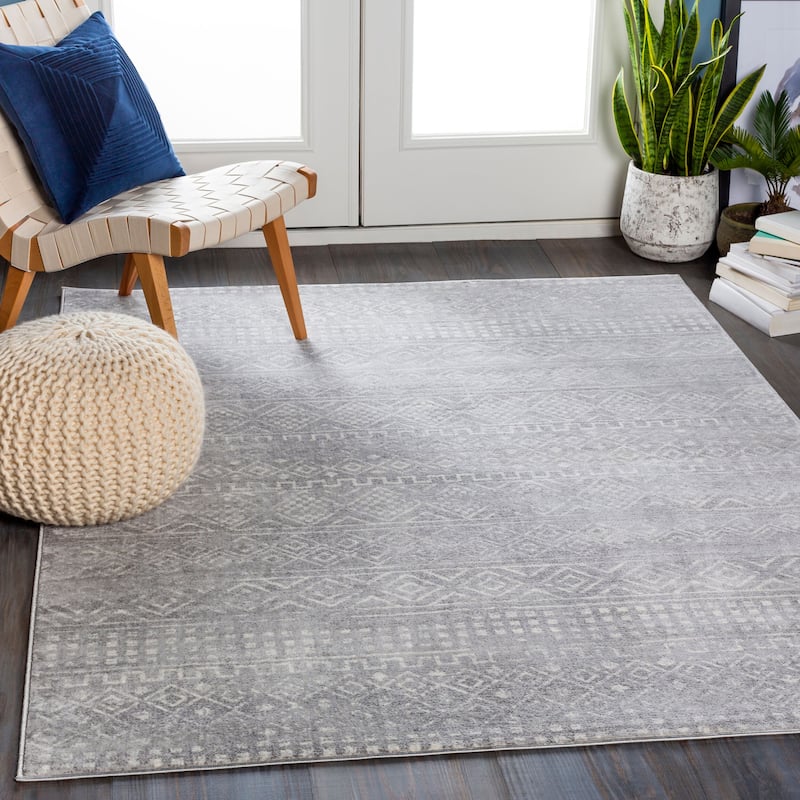 Livabliss Kidd Global Geometric Stripe Area Rug