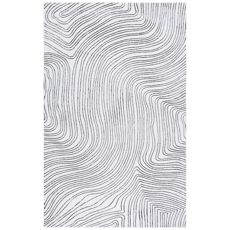 SAFAVIEH Versailles Ona Traditional Rug - 4' x 6' - Ivory/Black