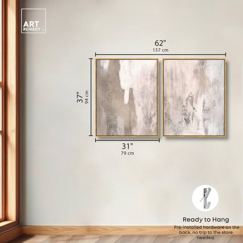 Striated Texture II Canvas Set of 2 by Art Remedy