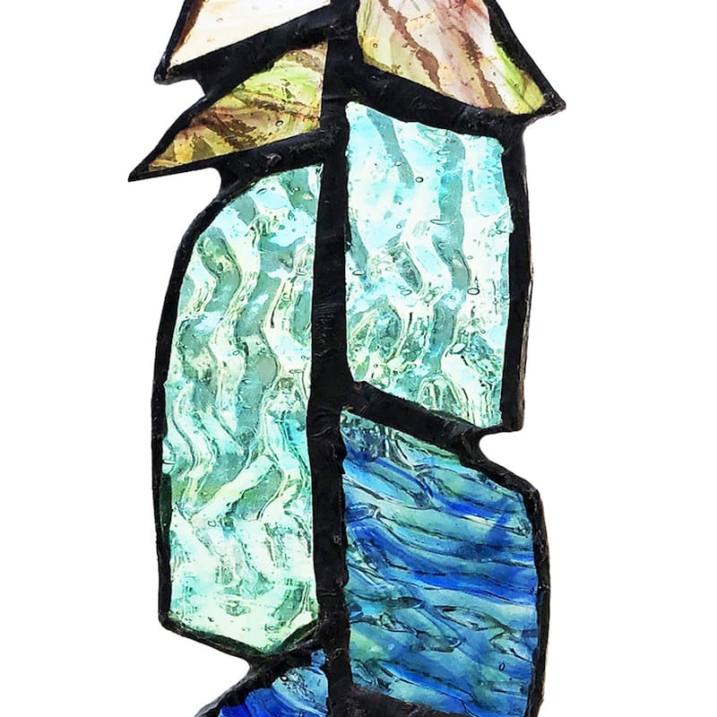 River of Goods 6"H Set-of-3 Virtues of a Feather Stained Glass Window Panel Accents