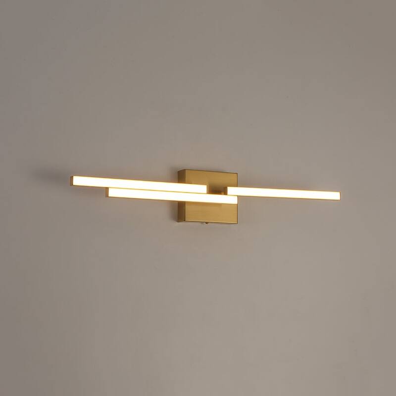 Modern Staggered Strip Linear Dimmable LED Vanity Wall Light