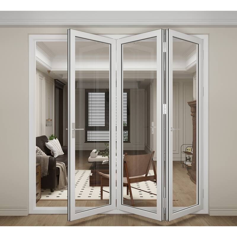 KaMic 96" x 96" 3-Panel Aluminum Patio Folding Door Left to Right-Outswing