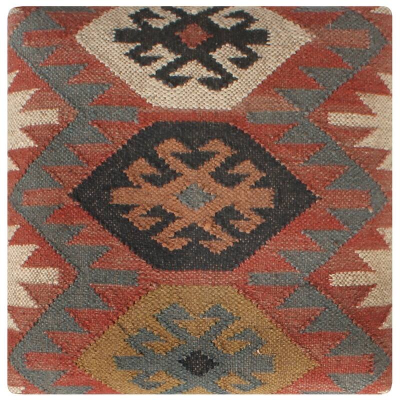 Handmade Indo Upholstered Footstool