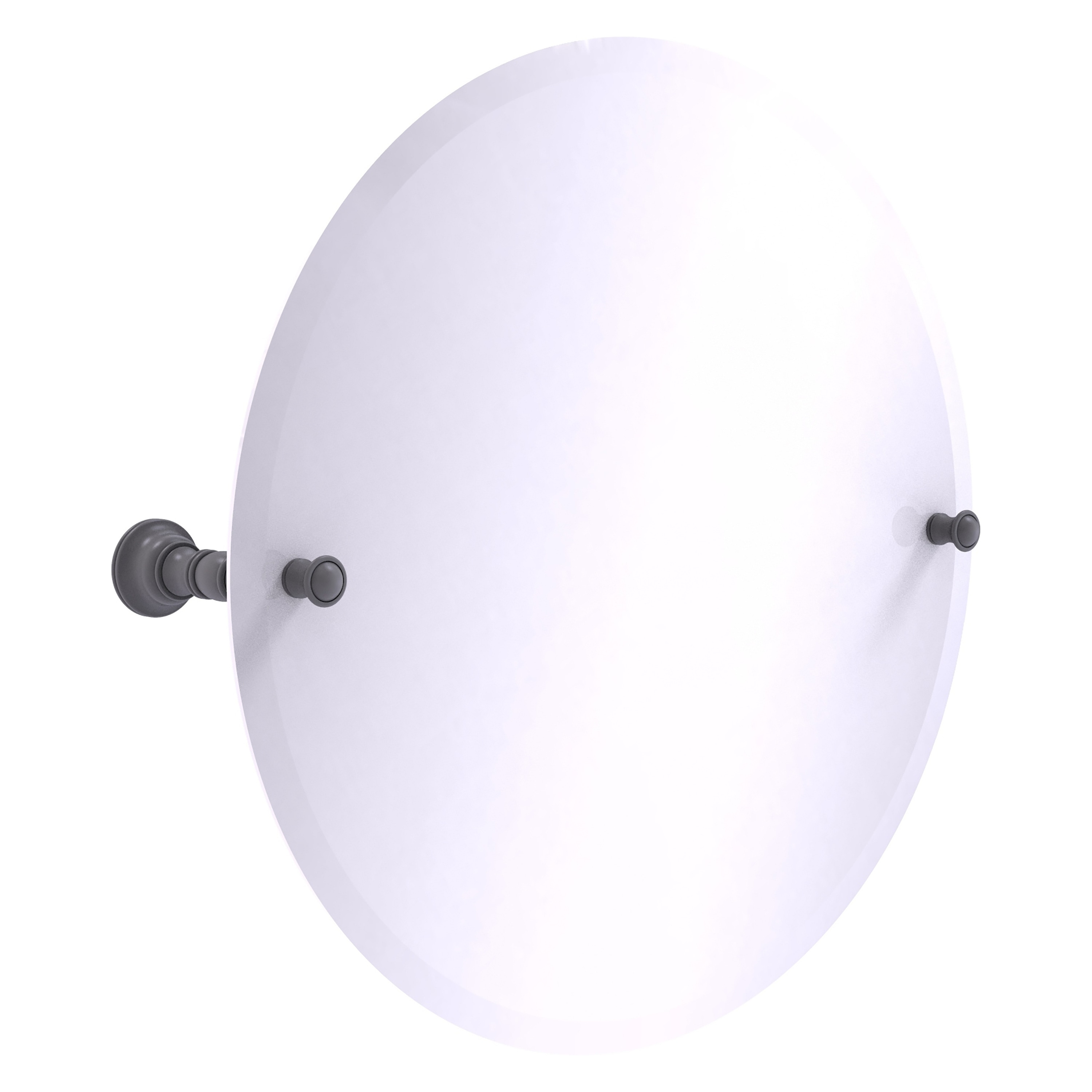 Allied Brass Carolina Collection Frameless Round Tilt Mirror with Beveled Edge