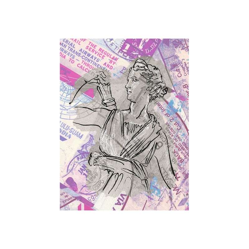 Graffiti Sculpture I (27 x 36) Canvas Art Print - Small