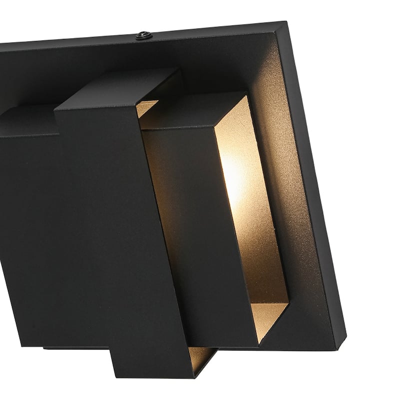 Dimmable LED Layered Square Casing Exterior Wall Sconce - 7.0 in