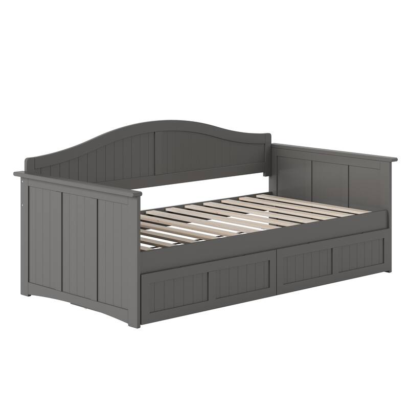 Nantucket Twin Wood Daybed with Set of 2 Drawers