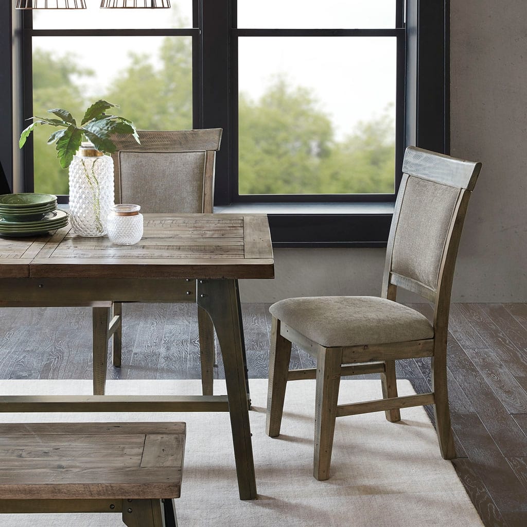 Distressed Wood Dining Chair Set of 2, Kitchen Side Chair