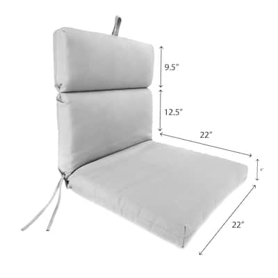 22" x 44" Outdoor Chair Cushion with Ties and Loop - 44'' L x 22'' W x 4'' H