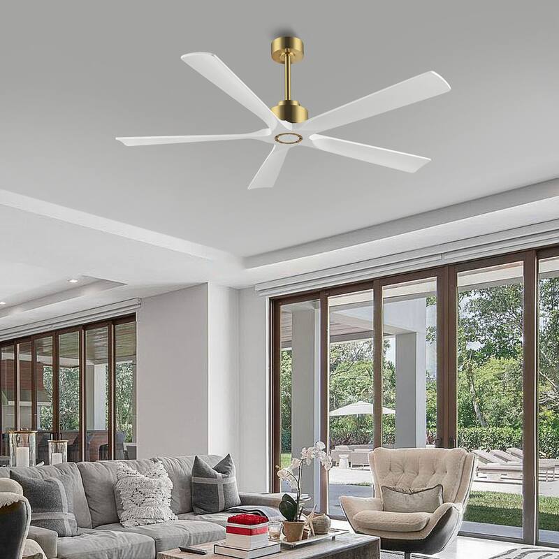 WINGBO 60" Solid Wood DC Motor Indoor Ceiling Fan with Remote·