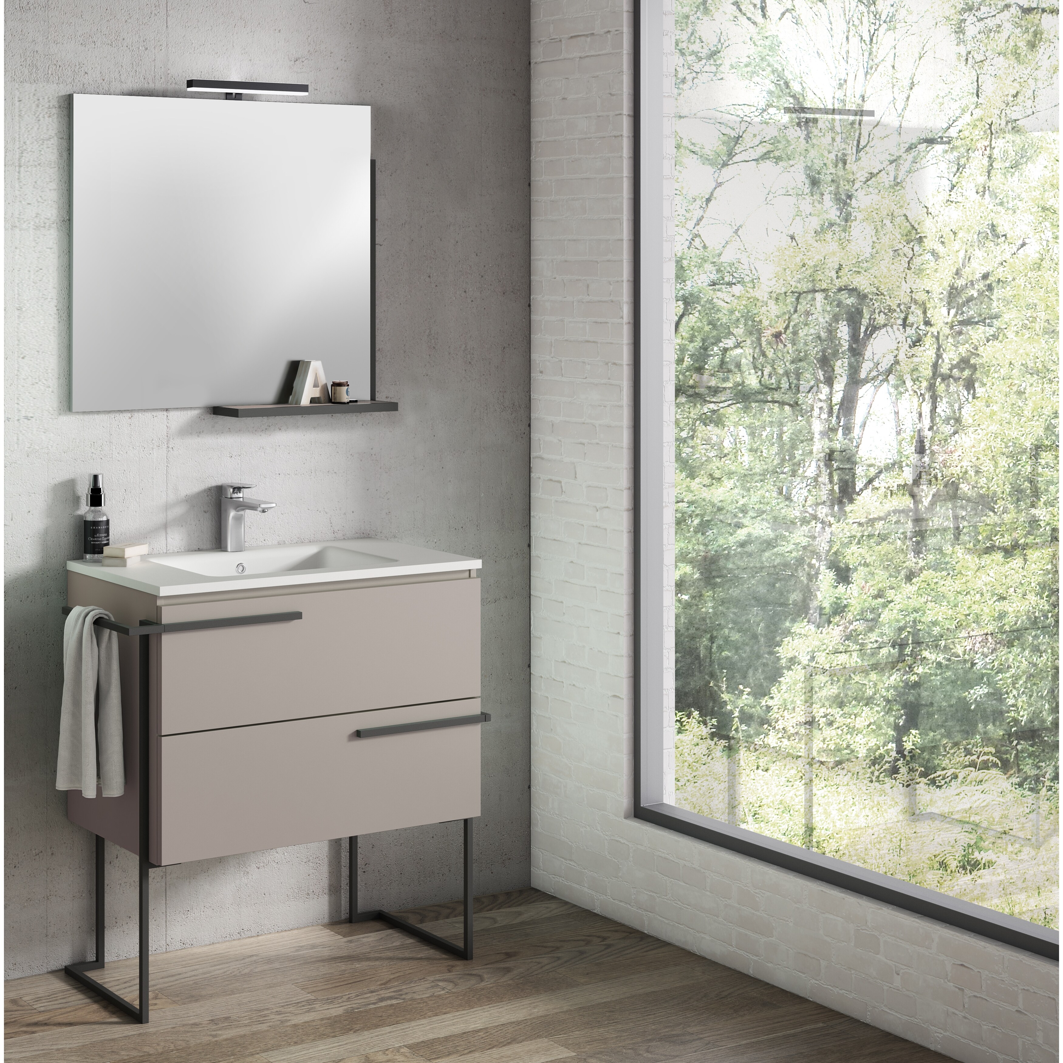 Shop Lucena Bath 36 Scala Vanity With Legs And Tower Bar Overstock 31620896