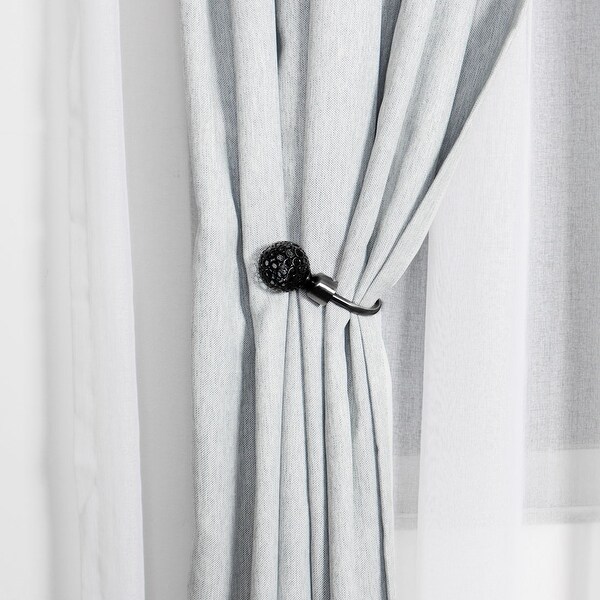2x Self Adhesive White Curtain Tieback Hooks Window Drape Hold Back Bedding Linens Home Kitchen Cate Org
