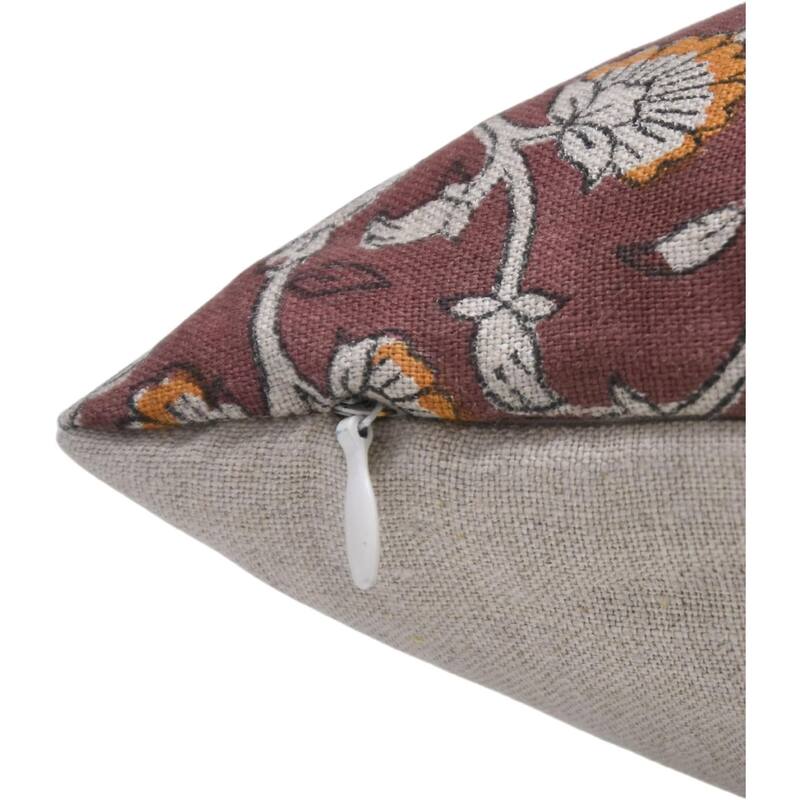 Fabdivine Linen Bohemian Block print pillow Cover