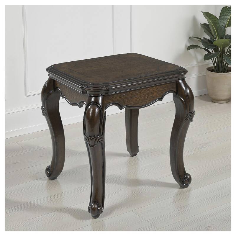 Signature Design by Ashley Maylee Dark Brown End Table - 25" W x 23" D x 24" H - Veneer/MDF - 25" W x 23" D x 24" H - Dark Brown