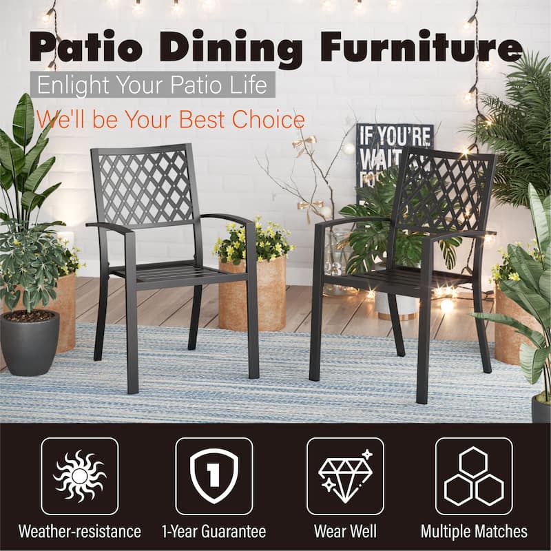Claribelle 3-piece Black Patio Bistro Set with Round Table by Havenside Home