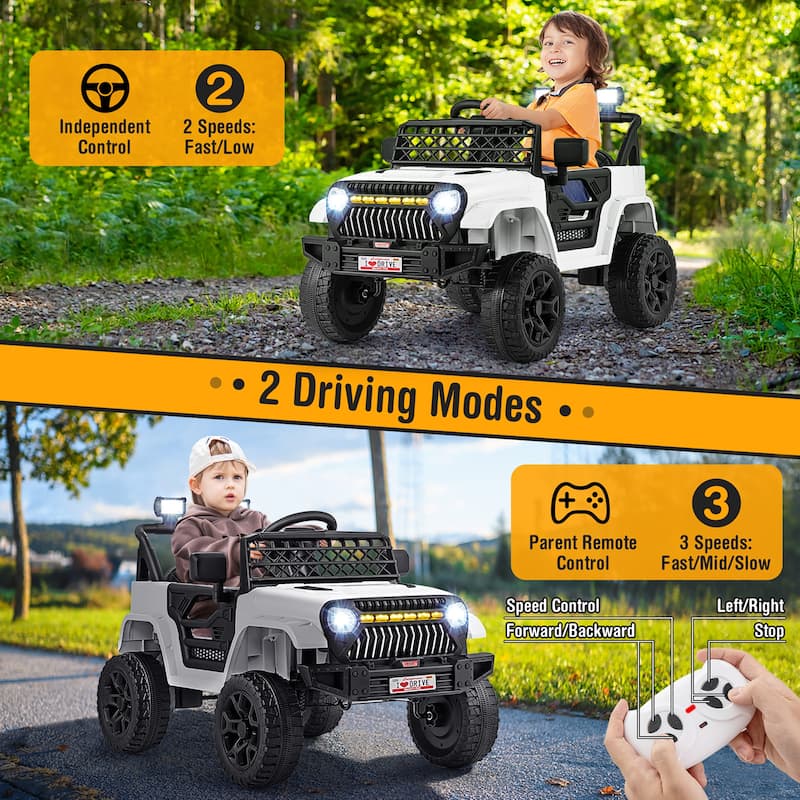 Gymax 12V Kids Ride on Truck Car Battery Powered Toddler Electric - See Details