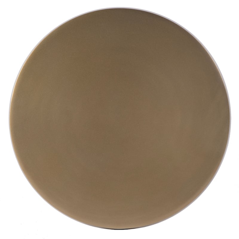 Bartel 10.25 in. W Round Metal Pedestal Base End Table