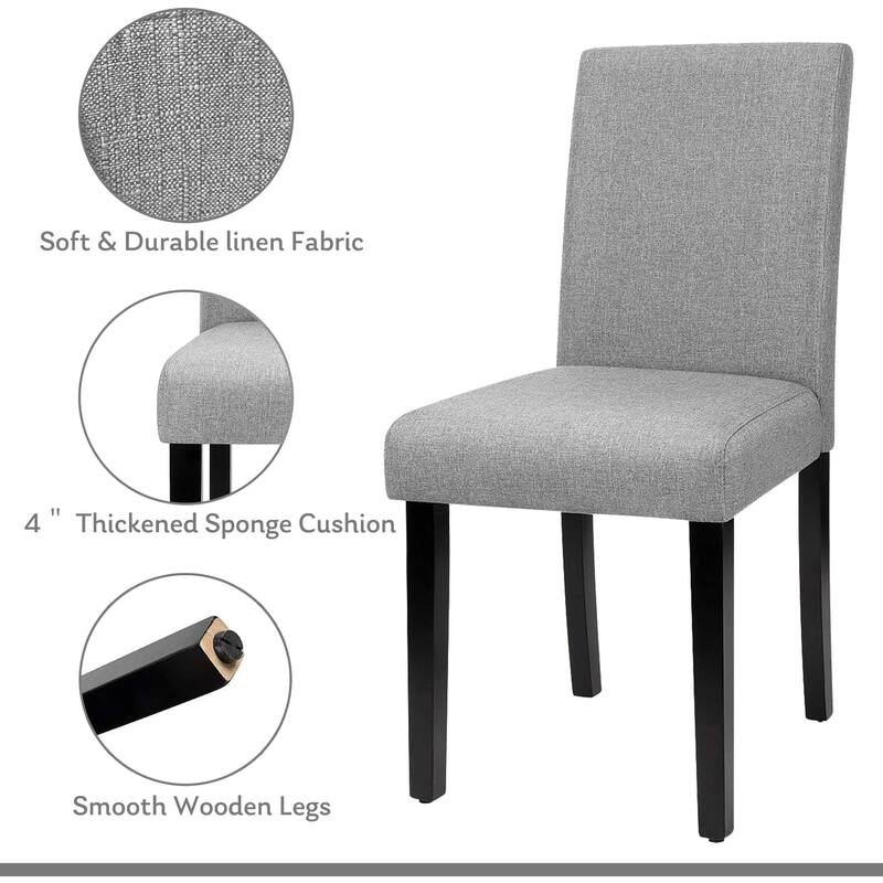 Sherpa Fabric Upholstered Dining Chairs Set with Backrest For Dining Room, Kitchen, Living Room (Set of 4)